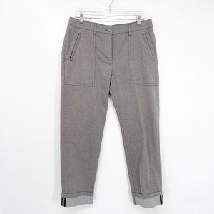 St. John Gray Zip Pockets‎ Cuffed Pants